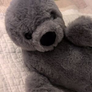 Kellytoy Gray Plush Seal Stuffed Animal